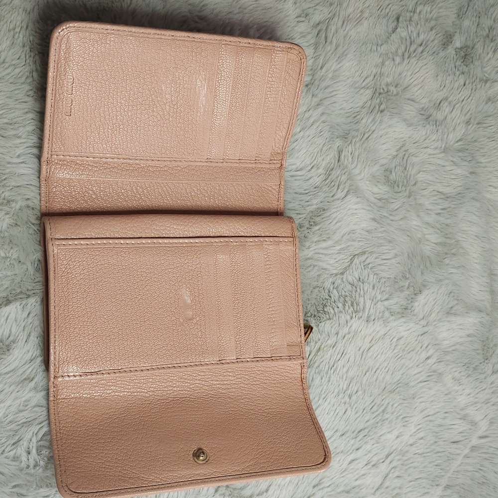**Authentic**Miu Miu Trifold Wallet Madras Fiocco Orchidea - Very Good Condition - Picture 11 of 16